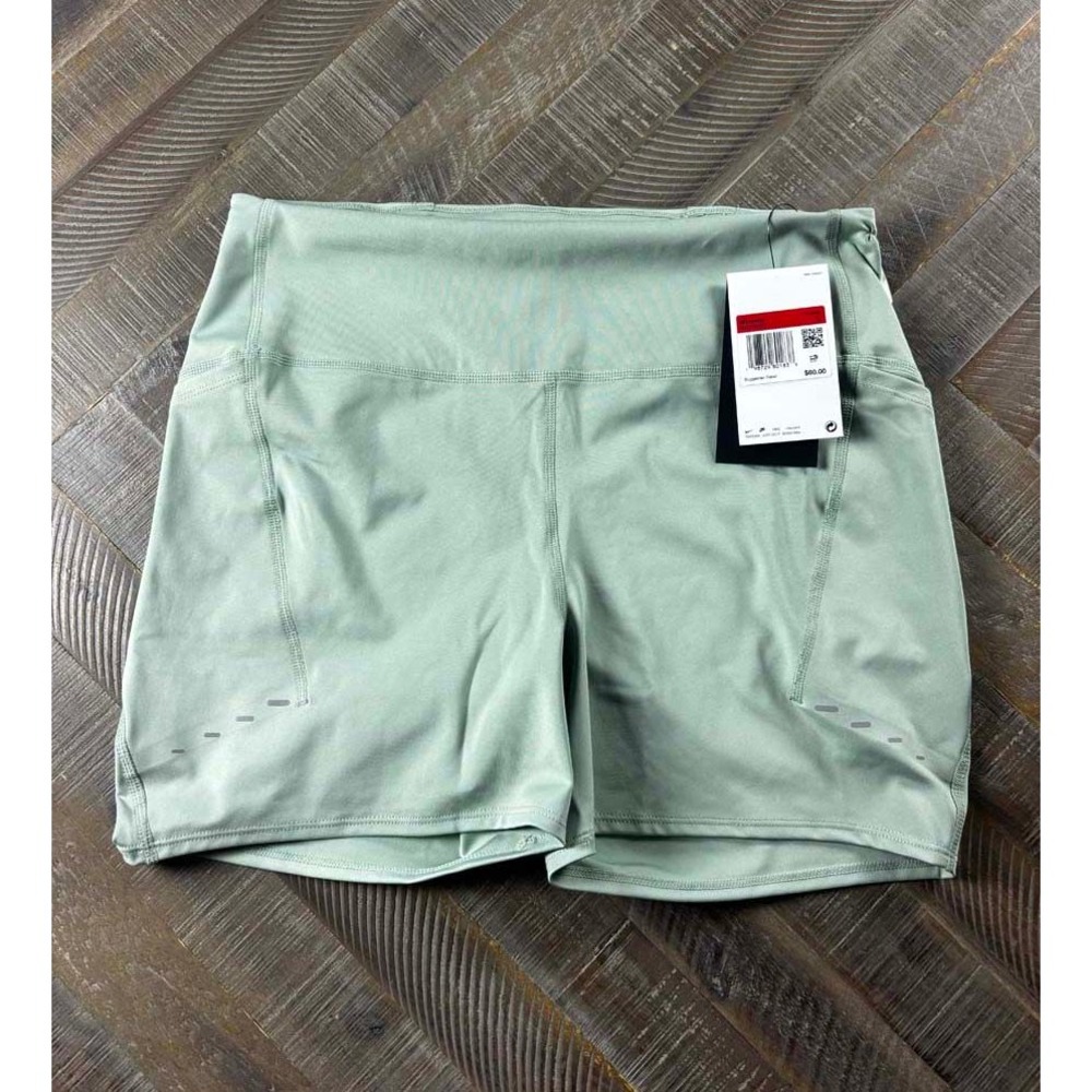 Nike Swift Dri-FIT Womens High Rise Green Running Shorts HJ2258-007 Size L NWT